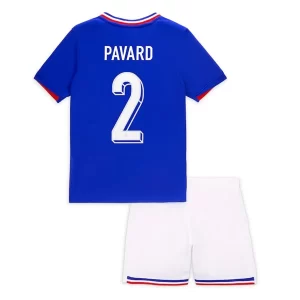 Kids Frankrijk EK 2024 Voetbalshirts 2024/25 Benjamin Pavard #2 Thuisshirt Korte Mouw (+ Korte broeken)
