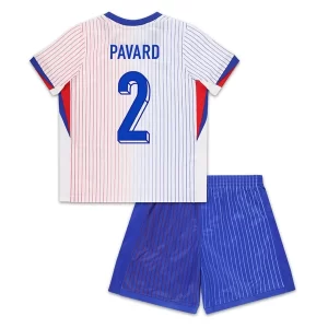 Kids Frankrijk EK 2024 Voetbalshirts 2024/25 Benjamin Pavard #2 Uitshirt Korte Mouw (+ Korte broeken)