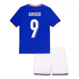 Kids Frankrijk EK 2024 Voetbalshirts 2024/25 Olivier Giroud #9 Thuisshirt Korte Mouw (+ Korte broeken)