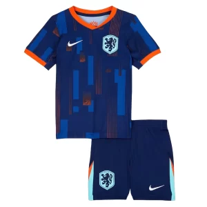 Kids Nederland EK 2024 Voetbalshirts 2024/25 Uitshirt Korte Mouw (+ Korte broeken)