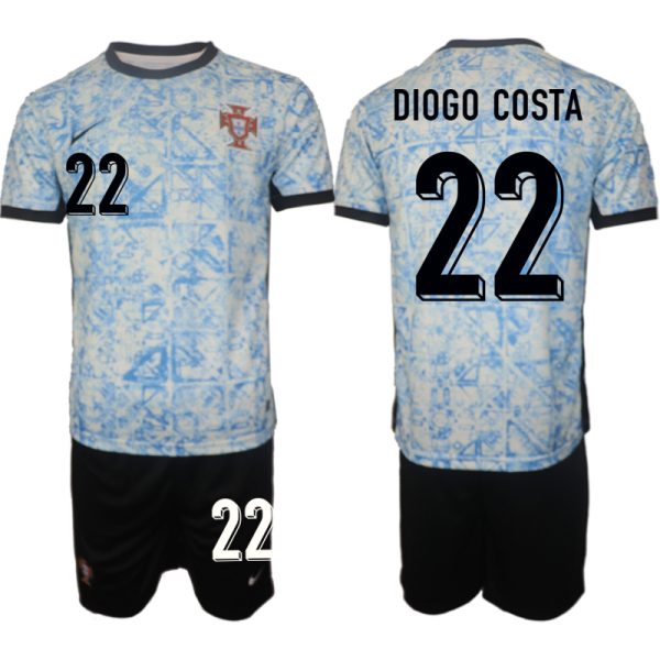 Portugal EK 2024 Voetbalshirts 2024/25 Diogo Costa #22 Uitshirt Korte Mouw (+ Korte broeken) Online Kopen