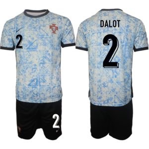 Portugal EK 2024 Voetbalshirts 2024/25 Diogo Dalot #2 Uitshirt Korte Mouw (+ Korte broeken)