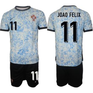 Portugal EK 2024 Voetbalshirts 2024/25 Joao Felix #11 Uitshirt Korte Mouw (+ Korte broeken)