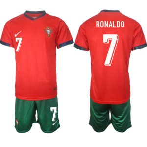 Portugal EK 2024 Voetbalshirts 2024/25 Ronaldo #7 Thuisshirt Korte Mouw (+ Korte broeken)