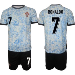 Portugal EK 2024 Voetbalshirts 2024/25 Ronaldo #7 Uitshirt Korte Mouw (+ Korte broeken)