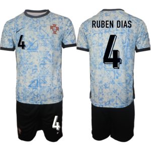Portugal EK 2024 Voetbalshirts 2024/25 Ruben Dias #4 Uitshirt Korte Mouw (+ Korte broeken)