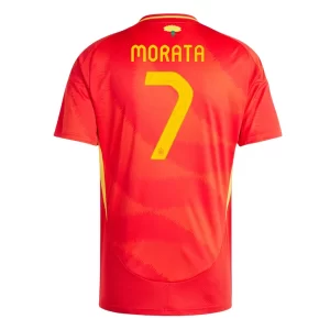 Spanje EK 2024 Voetbalshirts 2024/25 Alvaro Morata #7 Thuisshirt Korte Mouw Online Kopen