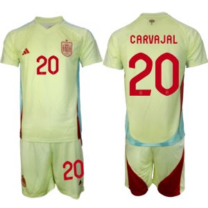 Spanje EK 2024 Voetbalshirts 2024/25 Daniel Carvajal #20 Uitshirt Korte Mouw (+ Korte broeken) Online Kopen