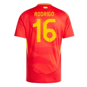 Spanje EK 2024 Voetbalshirts 2024/25 Rodri Hernandez #16 Thuisshirt Korte Mouw Online Kopen