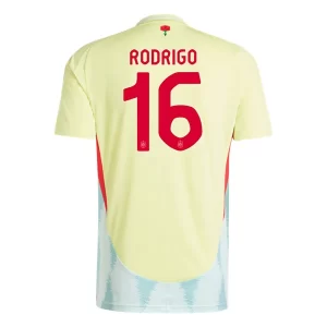 Spanje EK 2024 Voetbalshirts 2024/25 Rodri Hernandez #16 Uitshirt Korte Mouw Online Kopen