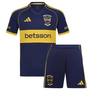 Boca Juniors 2025-26 Kinder Thuistenue met Korte Mouwen en Broekje