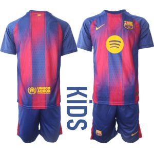FC Barcelona 2025-26 Kinder Thuistenue met Korte Mouwen en Broekje