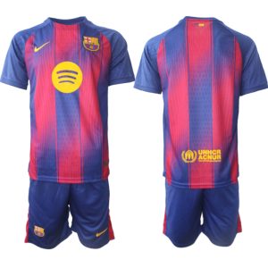 FC Barcelona 2025/26 Thuistenue Heren – Replica Voetbalshirt Korte Mouw (+ Korte broeken)