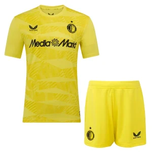 Feyenoord Kinderen Keepershirt Geel 2025-26 – Korte Mouwen Voetbaltenue
