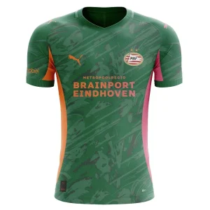 PSV Eindhoven 2025/26 Heren Keepershirt – Groen Korte Mouwen Voetbalshirt