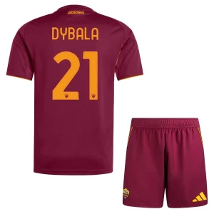 AS Roma Kinderen Thuistenue 2025/26 Paulo Dybala 21 Korte Mouwen en Broekje