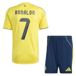 Al-Nassr FC Kinderen Thuistenue 2025/26 Cristiano Ronaldo 7 Korte Mouwen en Broekje