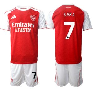 Arsenal Heren Thuistenue 2025/26 Bukayo Saka 7 Korte Mouwen en Shorts