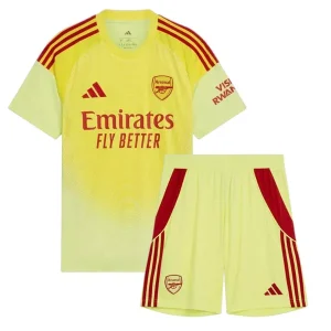 Arsenal Kinderen Thuis Keepersshirt 2025/26 Geel Korte Mouw en Broekje