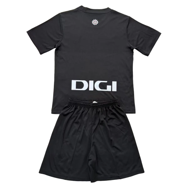 Athletic Bilbao Kinderen Keepers Thuisshirt 2025/26 Zwart Korte Mouwen en Broekje-1