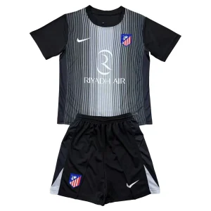 Atlético Madrid Kinderen Keepersshirt 2025/26 Zwart Korte Mouwen en Broekje