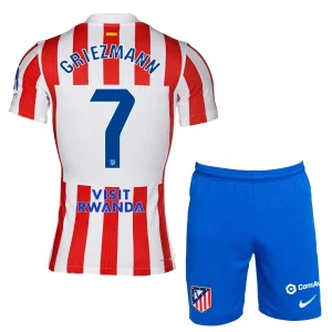 Atlético Madrid Kinderen Thuistenue 2025/26 Antoine Griezmann 7 Korte Mouwen en Broekje
