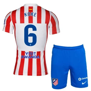 Atlético Madrid Kinderen Thuistenue 2025/26 Koke 6 Korte Mouwen en Broekje