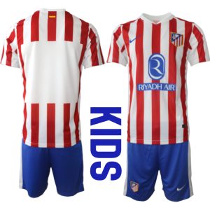 Atlético Madrid Kinderen Thuistenue 2025/26 Korte Mouwen en Broekje