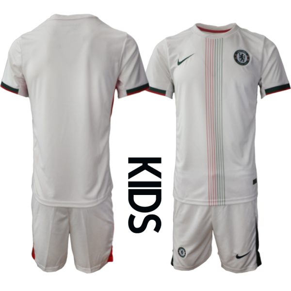 Chelsea FC Kinderen Uittenue 2025/26 Korte Mouwen en Broekje
