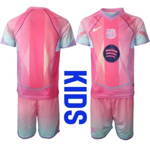 FC Barcelona Kinderen Speciale Editie Tenue 2025/26 Roze Korte Mouwen en Broekje