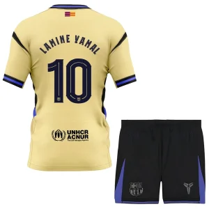 FC Barcelona Kinderen Uittenue 2025/26 Lamine Yamal 10 Korte Mouwen en Broekje