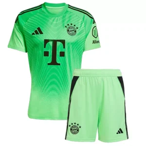 FC Bayern München Kinderen Keepersshirt 2025/26 Groen Korte Mouwen en Broekje