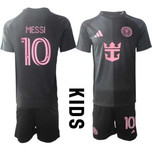 Inter Miami CF Kinderen Uittenue 2025/26 Lionel Messi 10 Korte Mouwen en Broekje