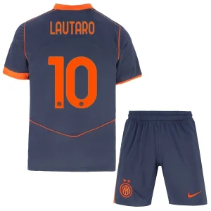 Inter Milan Kinderen Derde Tenue 2025/26 Lautaro Martinez 10 Korte Mouwen en Broekje
