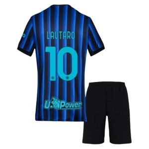 Inter Milan Kinderen Thuistenue 2025/26 Lautaro Martinez 10 Korte Mouwen en Broekje