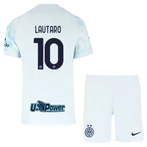 Inter Milan Kinderen Uittenue 2025/26 Lautaro Martinez 10 Korte Mouwen en Broekje