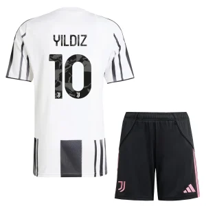 Juventus Kinderen Thuistenue 2025/26 Kenan Yıldız 10 Korte Mouwen en Broekje