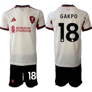 Liverpool Heren Uittenue 2025/26 Cody Gakpo 18 Korte Mouwen en Shorts