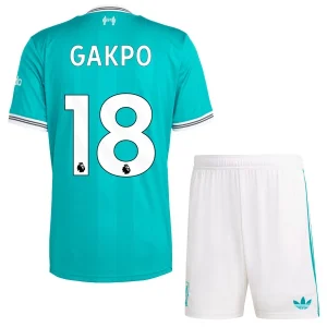 Liverpool Kinderen Derde Tenue 2025/26 Cody Gakpo 18 Korte Mouwen en Broekje