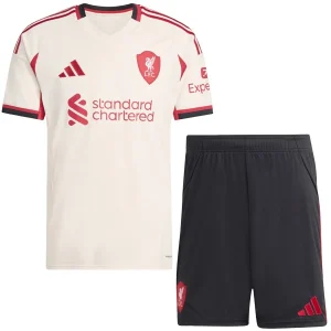 Liverpool Kinderen Uittenue 2025/26 Korte Mouwen en Broekje