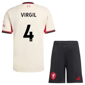 Liverpool Kinderen Uittenue 2025/26 Virgil van Dijk 4 Korte Mouwen en Broekje