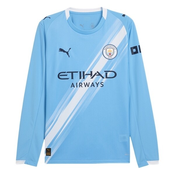 Manchester City Heren Thuisshirt 2025/26 Erling Haaland 9 Lange Mouwen-1