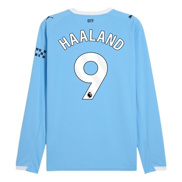 Manchester City Heren Thuisshirt 2025/26 Erling Haaland 9 Lange Mouwen