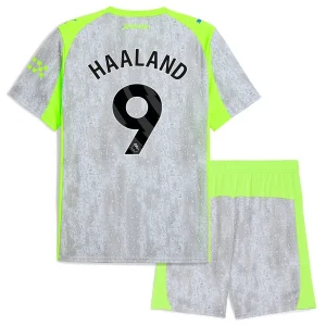 Manchester City Kinderen Derde Tenue 2025/26 Erling Haaland 9 Korte Mouwen en Broekje