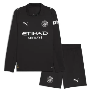 Manchester City Kinderen Uittenue 2025/26 Lange Mouwen en Broekje