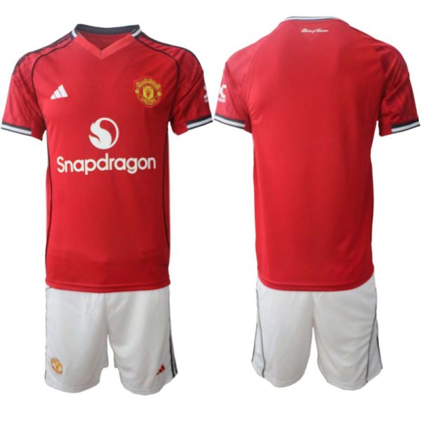 Manchester United Heren Thuistenue 2025/26 Korte Mouwen en Shorts