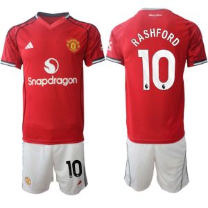 Manchester United Heren Thuistenue 2025/26 Marcus Rashford 10 Korte Mouwen en Shorts