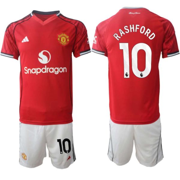 Manchester United Heren Thuistenue 2025/26 Marcus Rashford 10 Korte Mouwen en Shorts