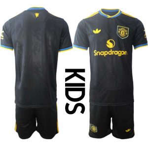 Manchester United Kinderen Derde Tenue 2025/26 Korte Mouwen en Broekje