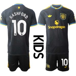 Manchester United Kinderen Derde Tenue 2025/26 Marcus Rashford 10 Korte Mouwen en Broekje
